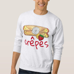 Erdbeere Banana Crêpe Pancake Französischer Lebens Sweatshirt