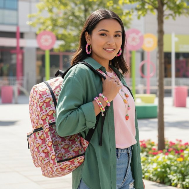 Erdbeere Bedruckter Rucksack (Von Creator hochgeladen)