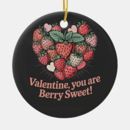 Erdbeere Beere Süße Kinder Valentinstag Keramik Ornament