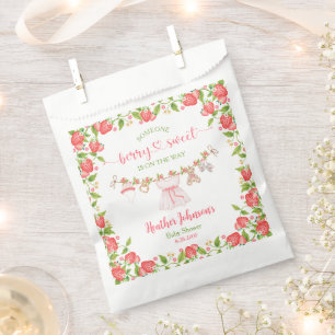 Erdbeere Beere Süße Wäscheleine Baby Shower Geschenktütchen