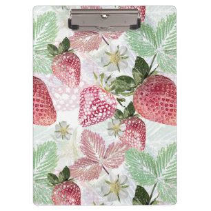 Erdbeere, Beeren, rot, frisch Klemmbrett