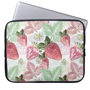 Erdbeere, Beeren, rot, frisch, reif, süß, Nahrungs Laptopschutzhülle