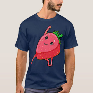 Erdbeere bei Yoga für Flexibilität T-Shirt