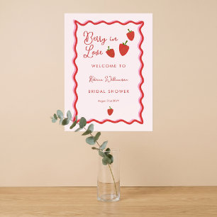 Erdbeere Berry In Love Brautparty-Einladung Poster
