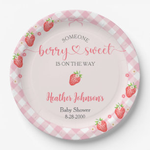 Erdbeere Berry Süße Baby Girl Baby Shower Pappteller