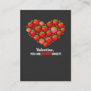 Erdbeere Berry Süße Kinder Valentinstag Visitenkarte
