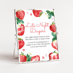 Erdbeere Berry Sweet Späte Nacht Windeln Poster