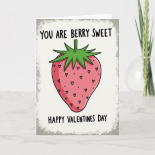 Erdbeere Berry Sweet Valentinstagskarte Karte