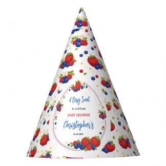Erdbeere Blaubeere Beere Süße Babyparty Partyhütchen