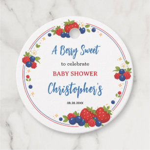 Erdbeere Blaubeere Berry Sweet Baby Shower Geschenkanhänger