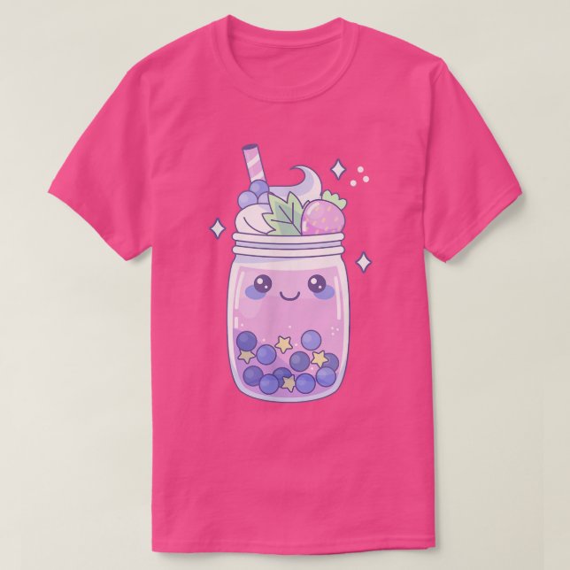 Erdbeere Bubble Milk Tee Boba Niedlich Kawaii Aest (Design vorne)