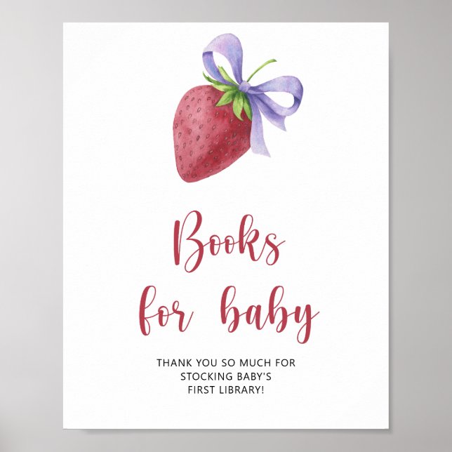 Erdbeere - Bücher für Baby Poster (Vorne)