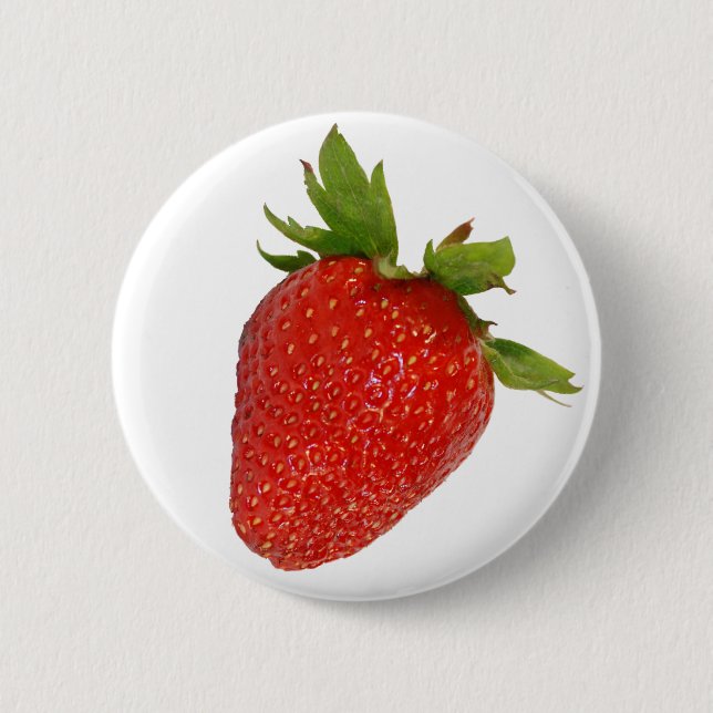 Erdbeere Button (Vorderseite)