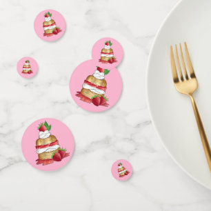 Erdbeere Cake Shortcake Brautparty Geburtstag Konfetti
