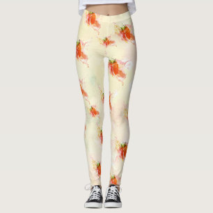 Erdbeere Creme Splash! Aquarell Leggings