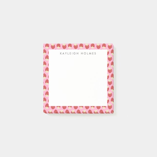 Erdbeere Drehe Post-it-Hinweise Post-it Klebezettel (Vorderseite)