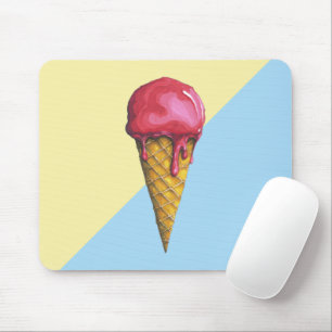 Erdbeere Eis-Creme Mousepad