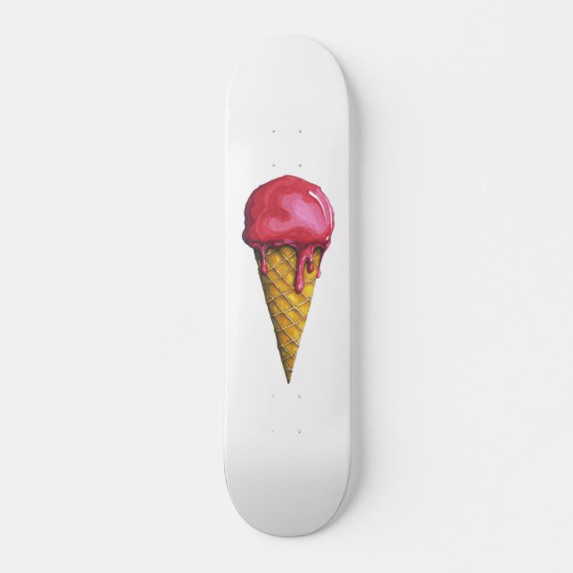 Erdbeere Eiscreme Skateboard (Vorne)