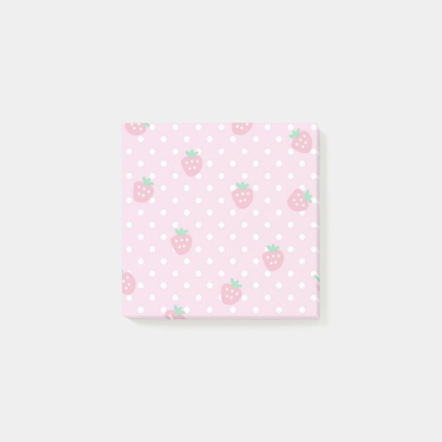 Erdbeere erfreuen klebrige Noten Post-it Klebezettel (Vorderseite)