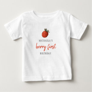 Erdbeere Erste Geburtstag Baby T-shirt