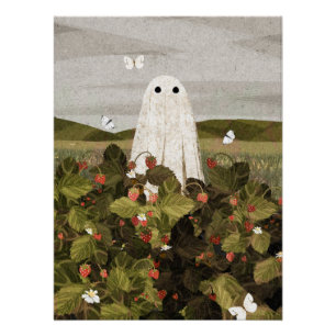 Erdbeere Fields Poster