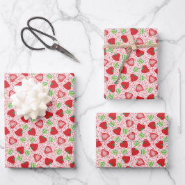 Erdbeere Fizz Packpapier Geschenkpapier Set