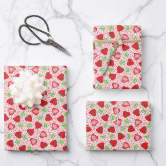 Erdbeere Fizz Packpapier Geschenkpapier Set