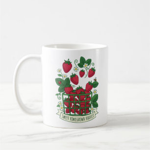 Erdbeere Frucht Essen Beere Süße Korb Kaffeetasse