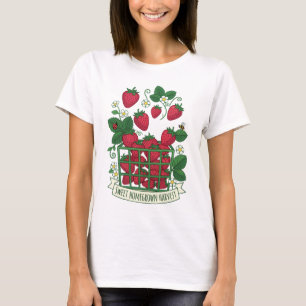 Erdbeere Frucht Essen Beere Süße Korb T-Shirt