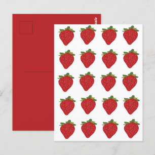 Erdbeere Frucht Süße Sommer Erdbeeren Postkarte
