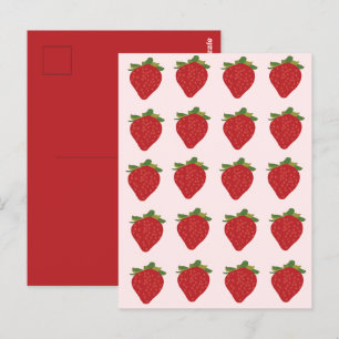 Erdbeere Frucht Süße Sommer Erdbeeren Postkarte