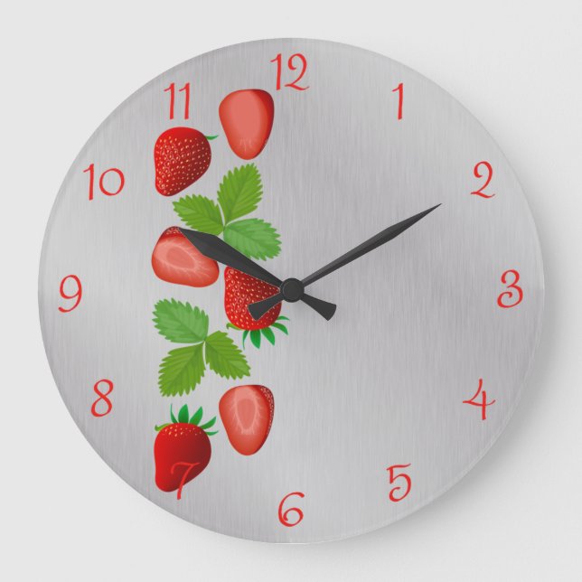 Erdbeere Früchte, Küche Große Uhr (Vorderseite)