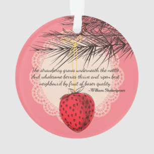 Erdbeere Früchte kulinarische Weihnachtsschmuck Ornament