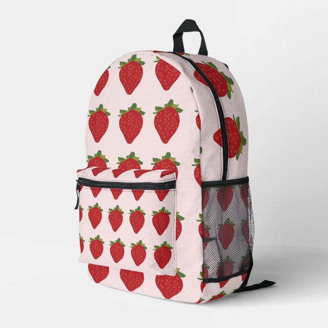 Erdbeere Früchte Sommer Erdbeeren Bedruckter Rucksack (Rückseitige Ecke Rechts)