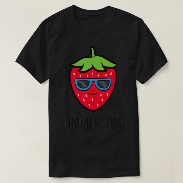 Erdbeere Früchte Sommerzeit T-Shirt (Design vorne)