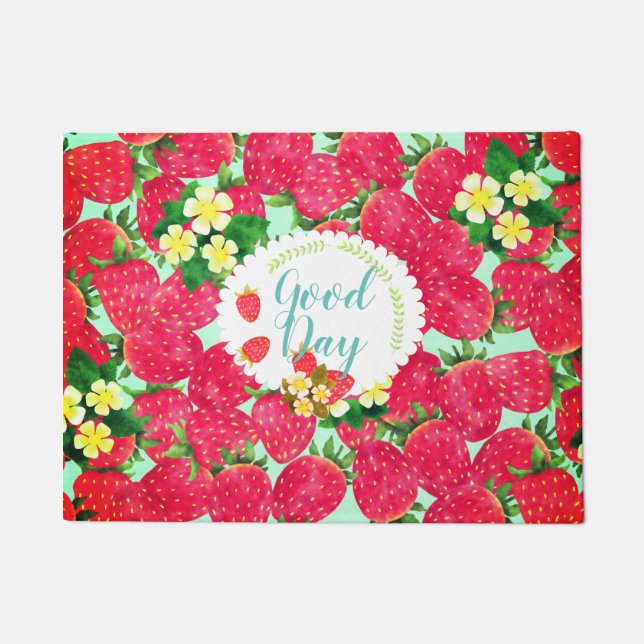 Erdbeere Fußmatte (Vorderseite)