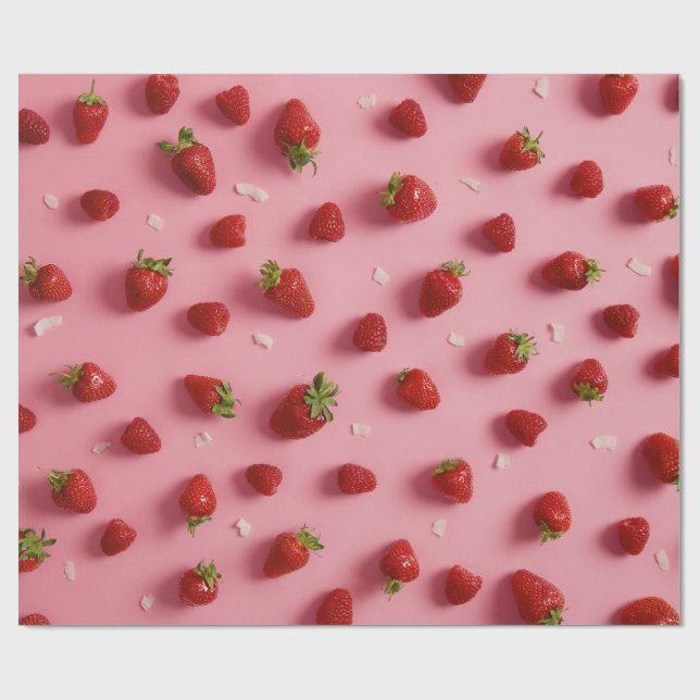Erdbeere Geschenkpapier (Flach)