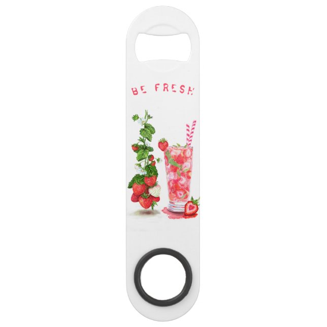 Erdbeere Getränke Obst Flasche Bar Key (Vorderseite)