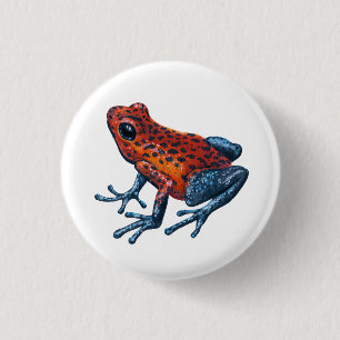 Erdbeere Giftdarmfrosch Button