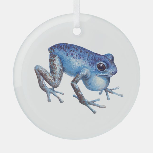 Erdbeere Giftdarmfrosch Ornament Aus Glas (Vorderseite)