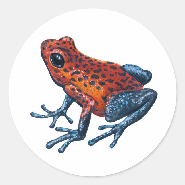 Erdbeere Giftdarmfrosch Runder Aufkleber (Vorderseite)