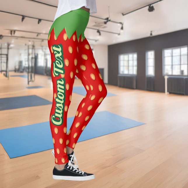 Erdbeere Hintergrund Muster Leggings (Von Creator hochgeladen)