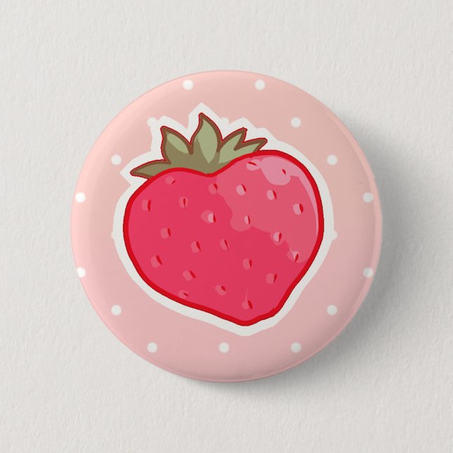 Erdbeere I <3 Button (Vorderseite)