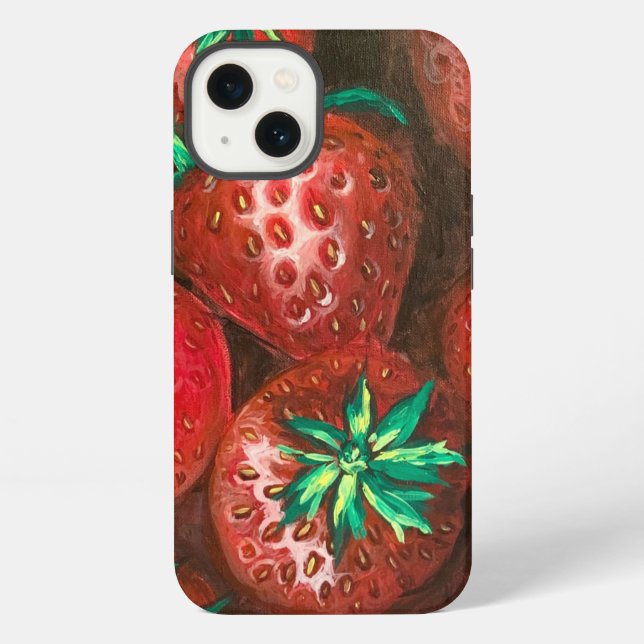 Erdbeere iPhone Hülle (Rückseite)