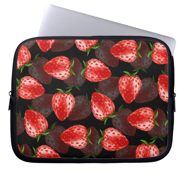 Erdbeere Laptopschutzhülle (Vorderseite)