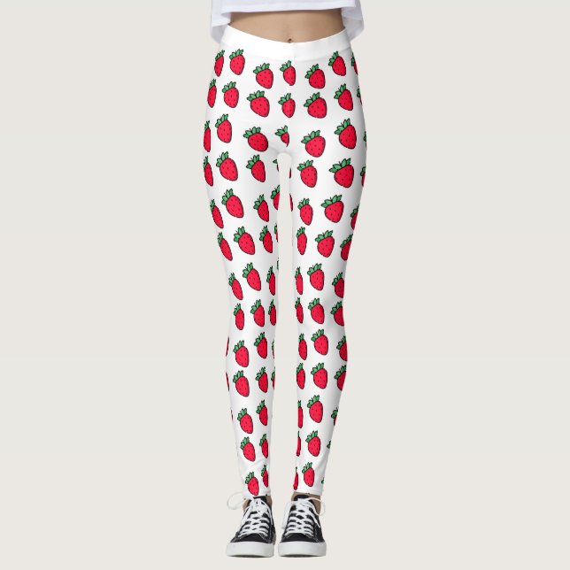 Erdbeere Leggings (Vorderseite)