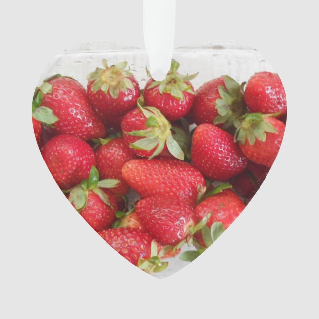 Erdbeere-Liebe mit Bild Ornament (Vorderseite)