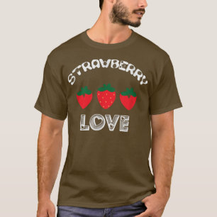 Erdbeere Liebe Vegan T-Shirt