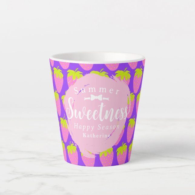 Erdbeere Lila Milchtasse (Vorderseite)