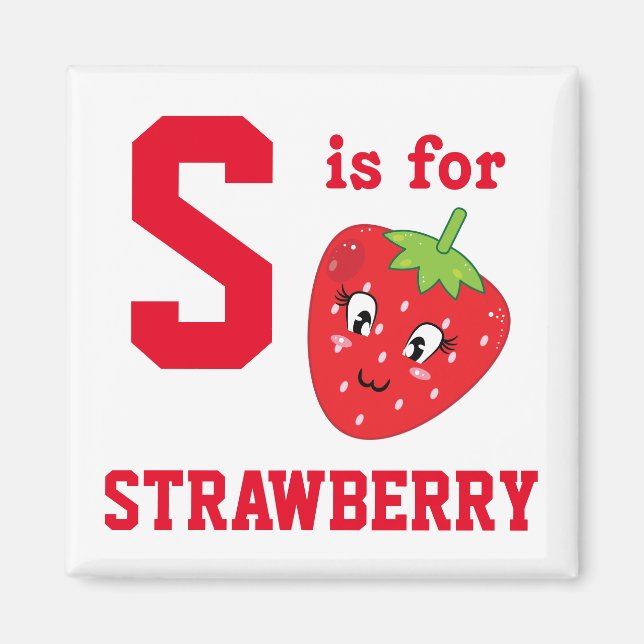 Erdbeere Magnet (Vorne)